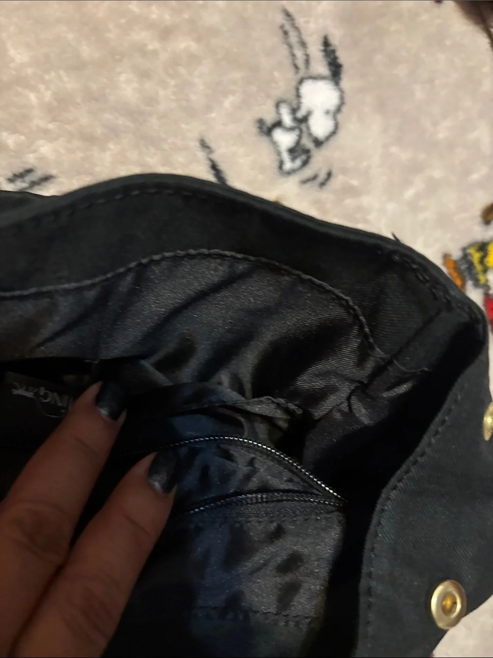 Kipling Black Backpack with Gold Accents